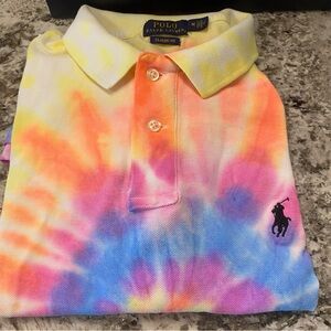 Polo by RalphVintage  Lauren Tie-Dye Polo Shirt - Multicolor